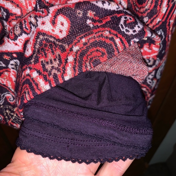 Anthro Belted Paisley Fit & Flare Knit Dress - Picture 12 of 16